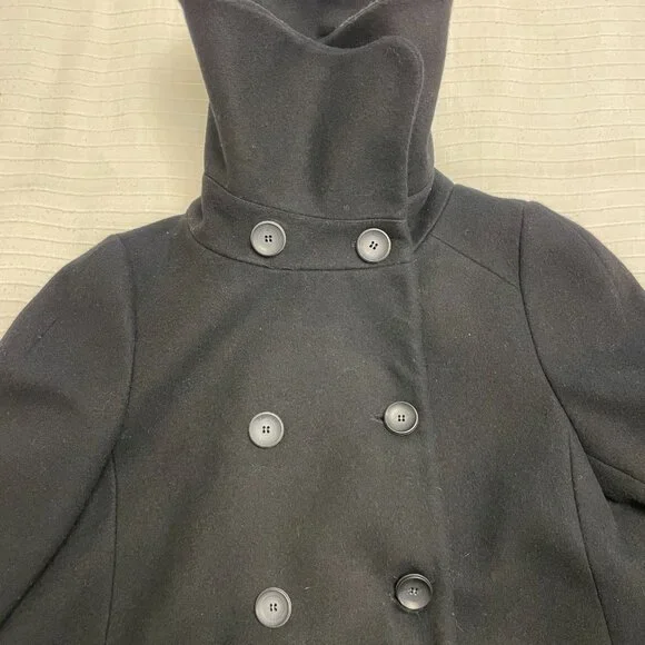 Zara Wool Blend Pea Coat - Picture 3 of 7